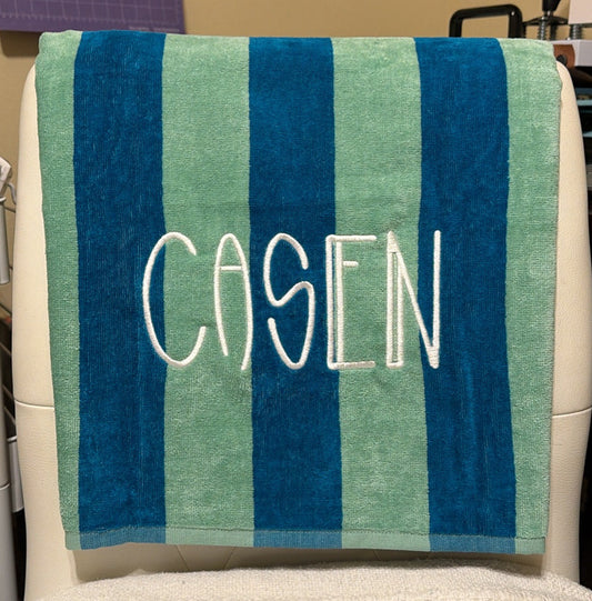 Embroidered Beach Towel