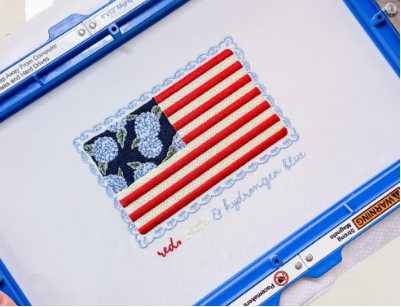 Red, White, and Hydrangea Blue Flag - Adult